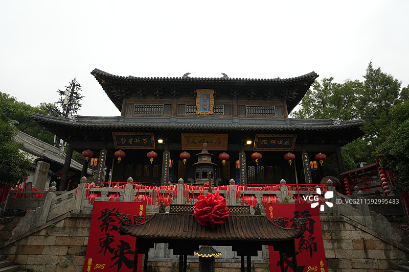 惠山古镇5A级旅游景区 东岳行宫又称东岳行庙、东岳庙，位于惠山古镇绣嶂街中部，始建于五代后唐同光初图片素材