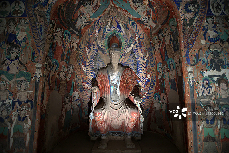 敦煌莫高窟第285窟西魏图片素材