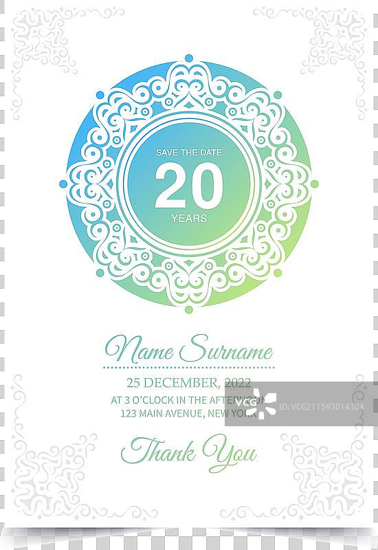 色彩斑斓的生日邀请函图案图片素材