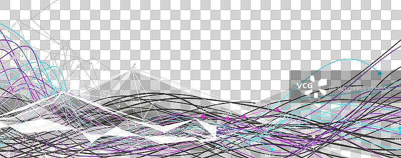 神经网络概念：连接的细胞与链接图片素材