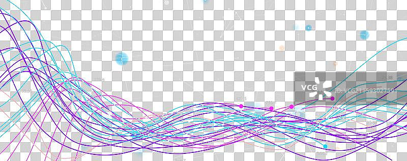 神经网络概念：连接的细胞与链接图片素材
