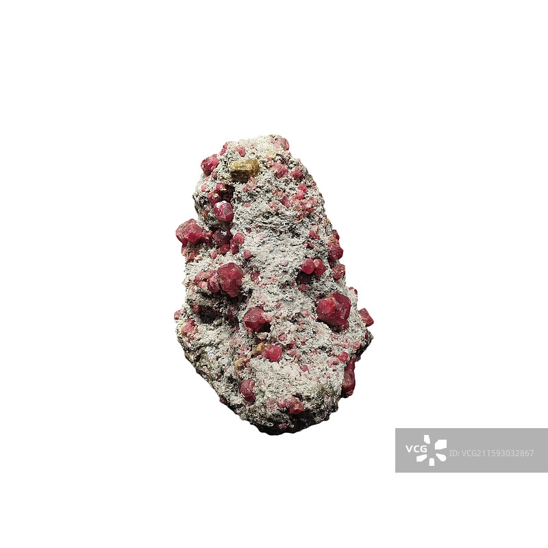 石榴石原石 白底图图片素材