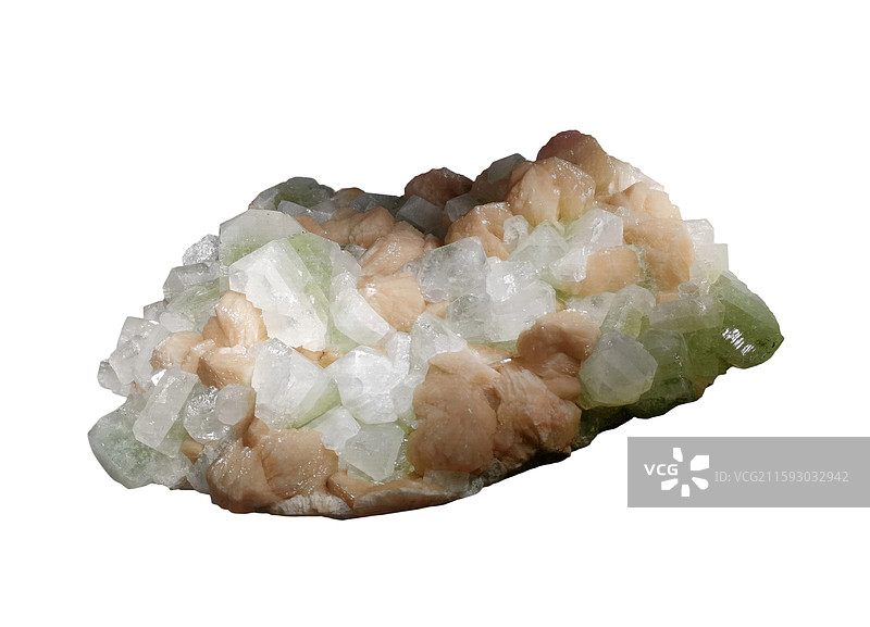 鱼眼石-沸石共生图片素材