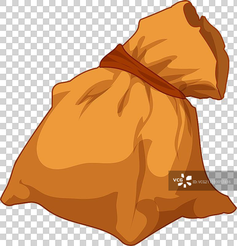 用棕色绳子紧紧绑住的全帆布袋图片素材