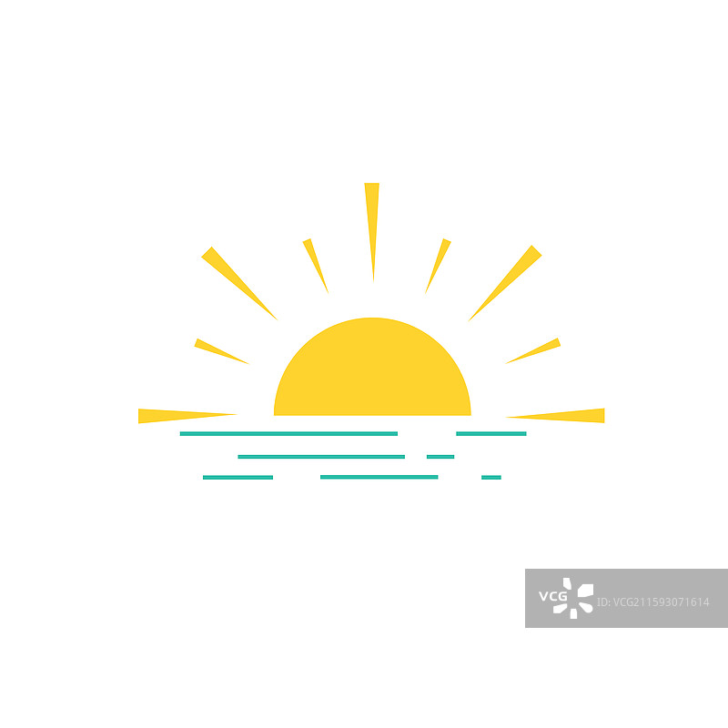 黄色半圆涂鸦半个太阳图标图片素材