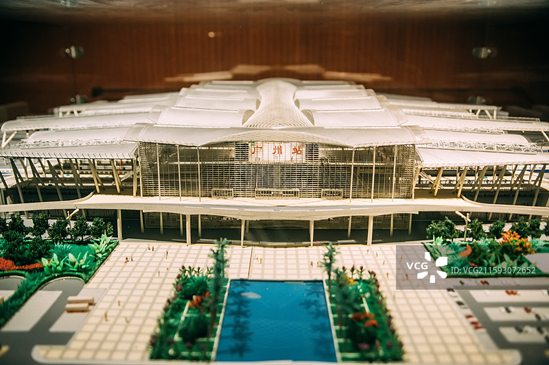 北京 中国铁道博物馆（正阳门展馆）广州站高铁站模型图片素材