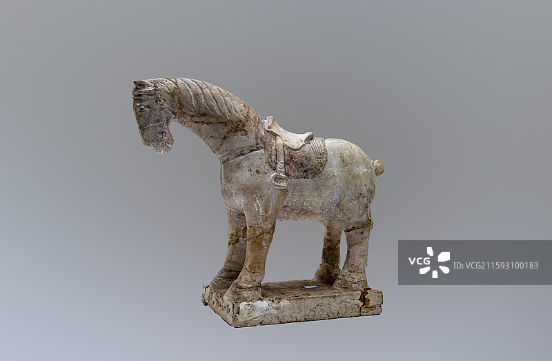 石立马，唐，郑仁泰墓出土，昭陵博物馆藏图片素材