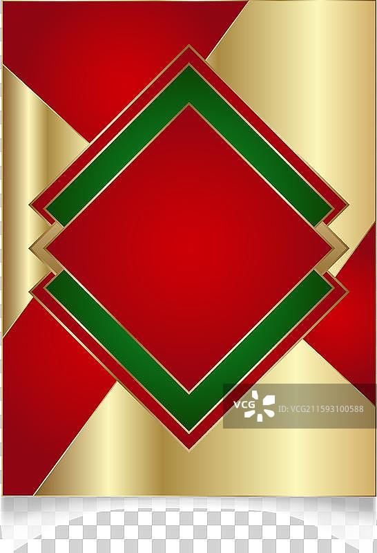 金色闪亮发光的空白圣诞框架图片素材