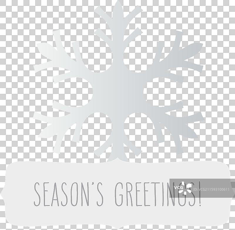 雪花框架与节日问候图片素材