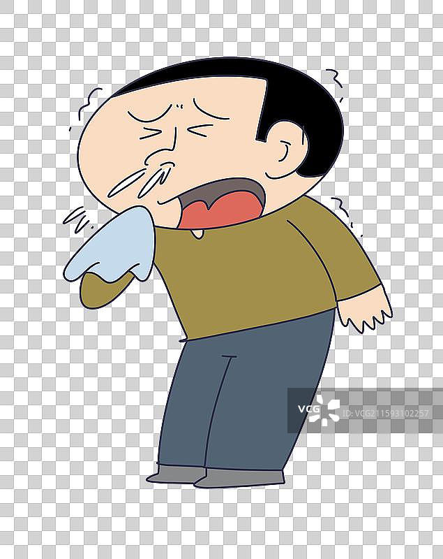 打喷嚏，感冒流感的人物图片素材