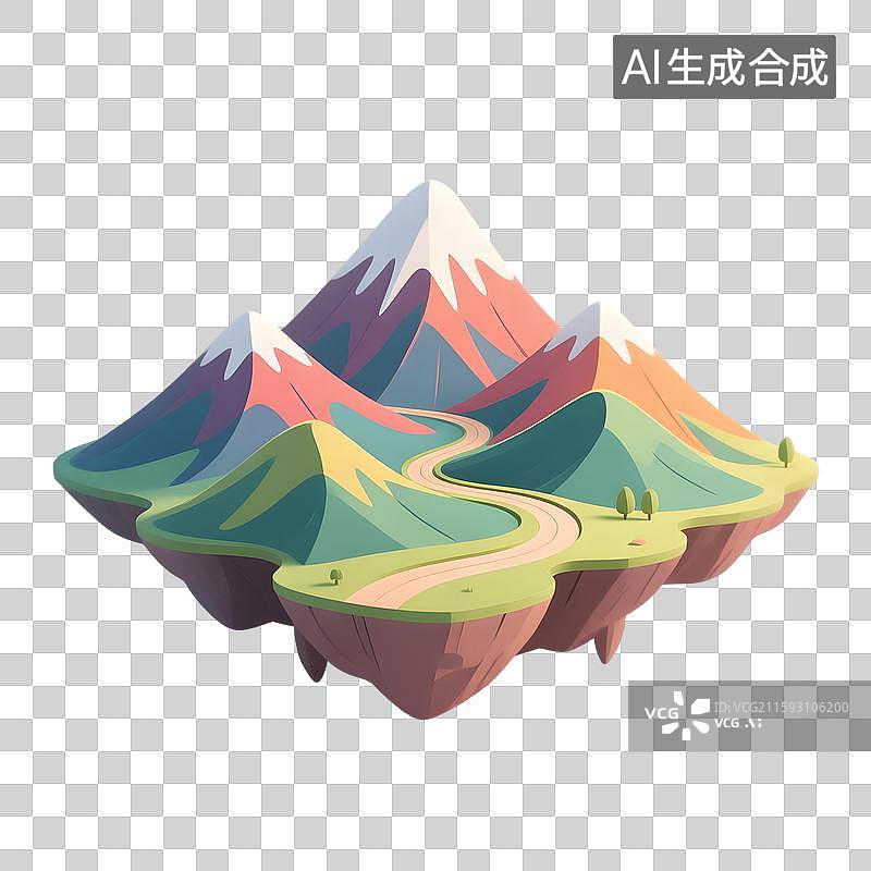 【AI数字艺术】山峦岛屿奇幻景观图片素材