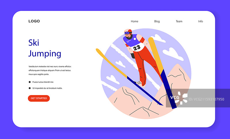 冬季运动扁平图图片素材