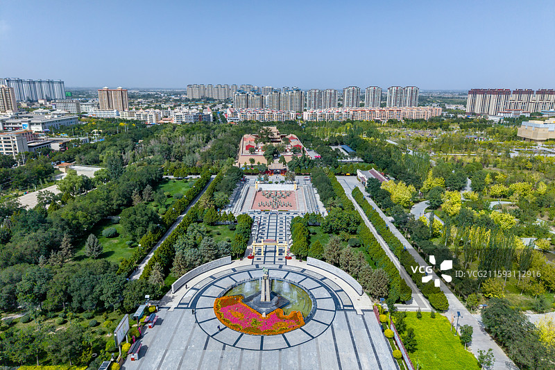 航拍武威雷台汉文化博物馆风光图片素材