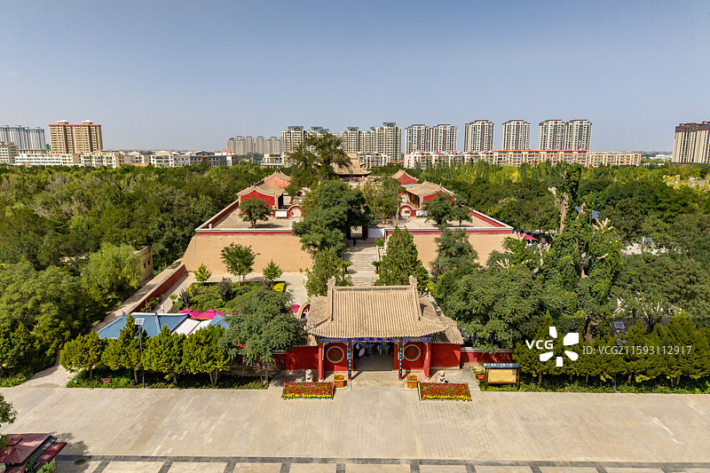 航拍武威雷台汉文化博物馆风光图片素材