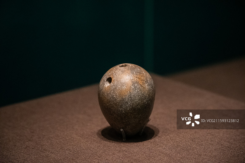 安阳博物馆殷墟商代石埙图片素材