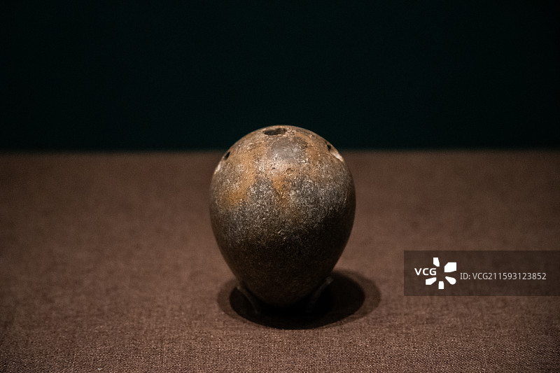 安阳博物馆殷墟商代石埙图片素材