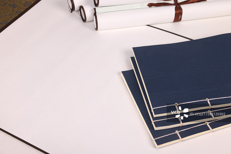 书法毛笔卷轴中国文化图片素材