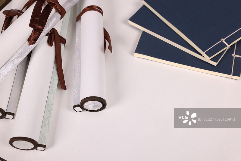 书法毛笔卷轴中国文化图片素材