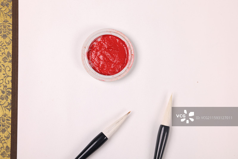 书法毛笔卷轴中国文化图片素材