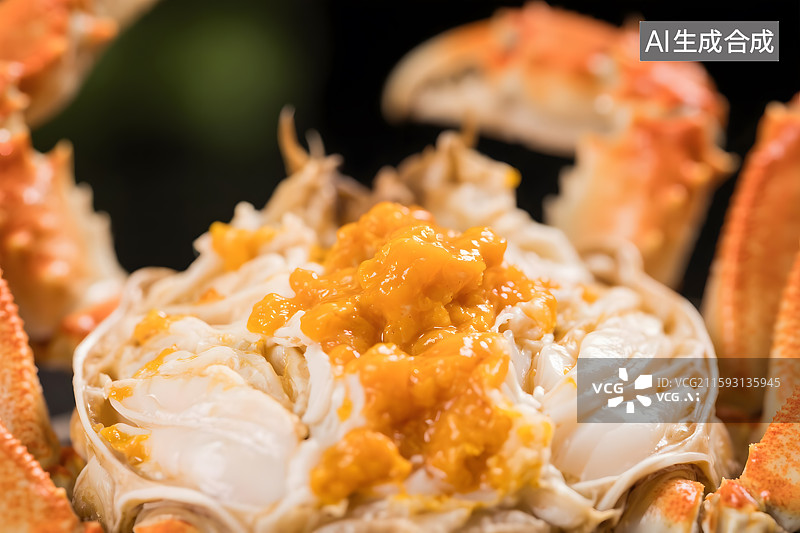 【AI数字艺术】蟹黄诱人食欲满满图片素材