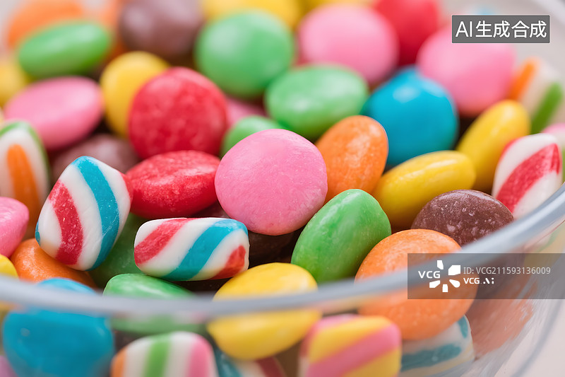 【AI数字艺术】五彩缤纷的糖果图片素材