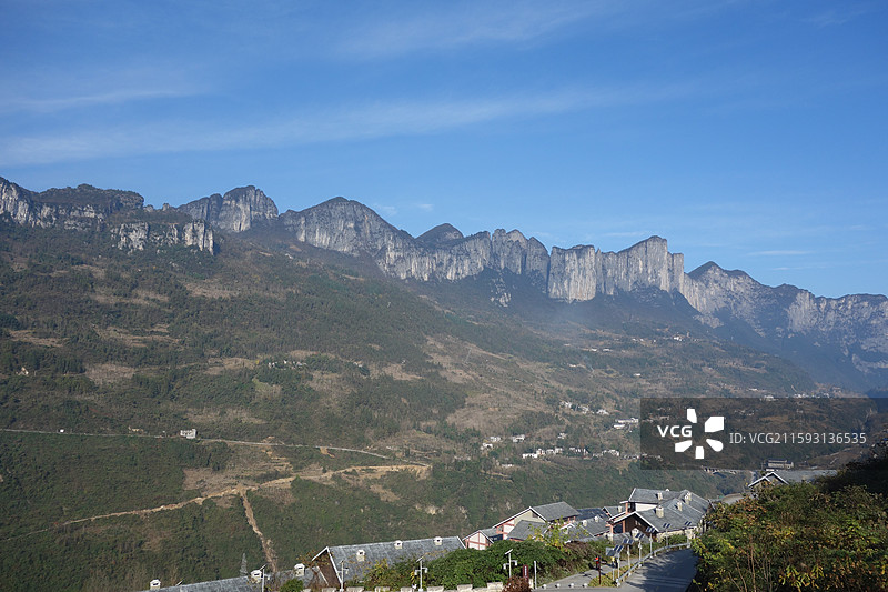 湖北省恩施州恩施市恩施大峡谷七星寨景区游客中心图片素材