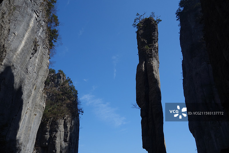 湖北省恩施州恩施市恩施大峡谷七星寨景区：一炷香图片素材