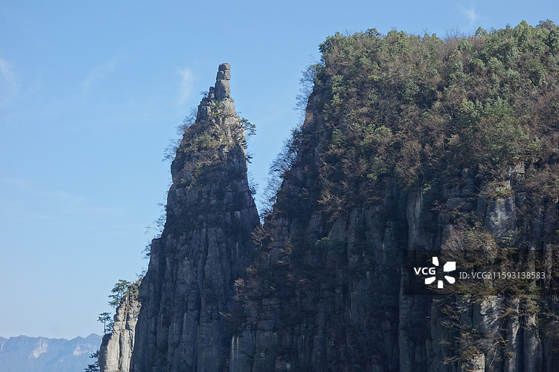 湖北省恩施州恩施市恩施大峡谷七星寨景区：大地山川玉笔峰玉女峰玉屏峰图片素材