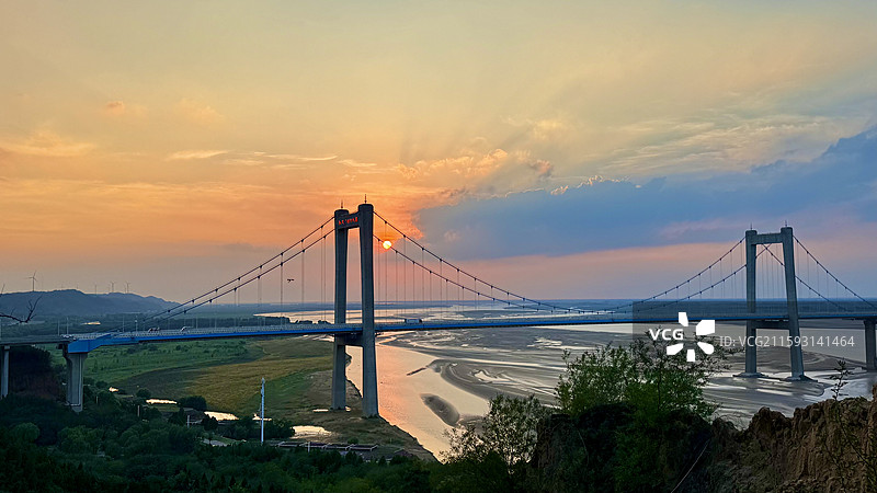 桃花峪黄河大桥图片素材