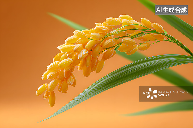 【AI数字艺术】金色饱满的稻穗图片素材