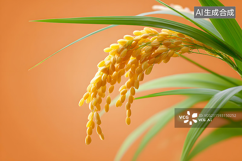 【AI数字艺术】金色饱满的稻穗图片素材