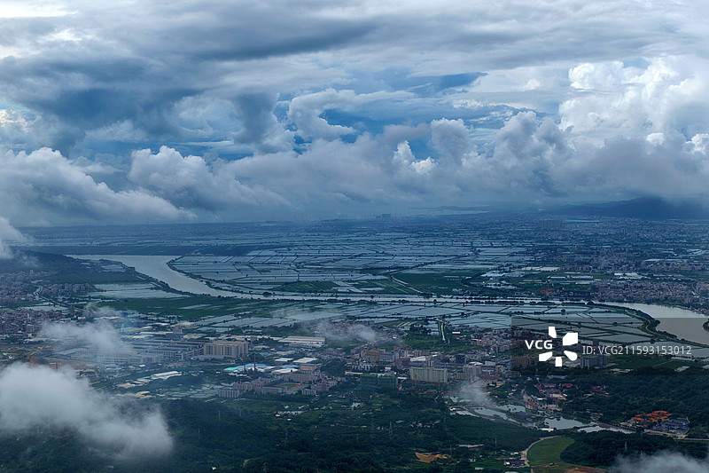 广东汕头潮阳航拍云景图片素材