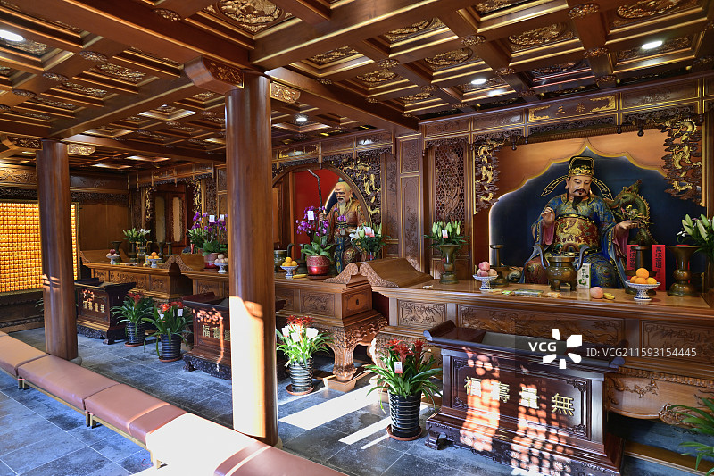 上海城隍庙神像图片素材