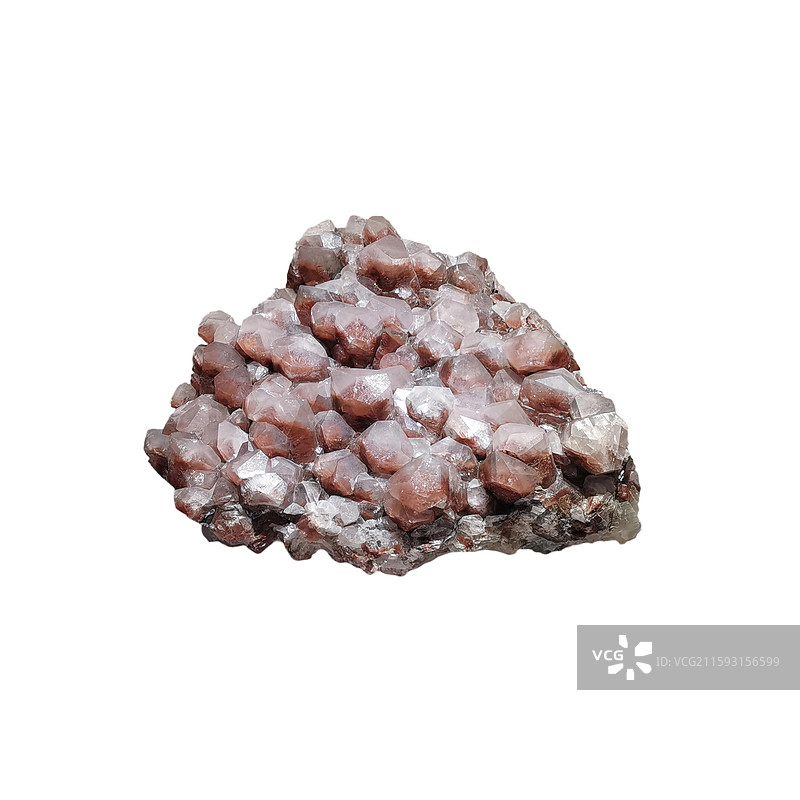 方解石晶簇 白底图图片素材