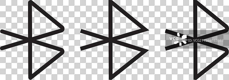 白色背景上的蓝牙图标图片素材