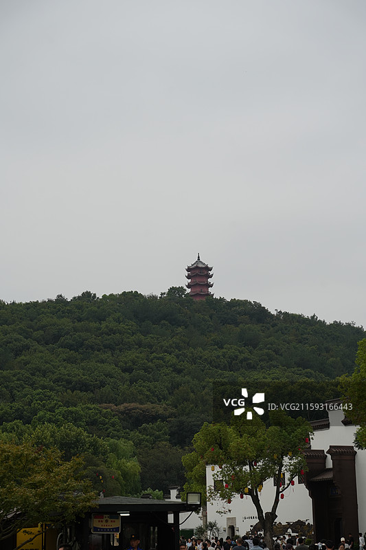 无锡 惠山古镇 5A级旅游景区 远眺 锡山 龙光塔图片素材