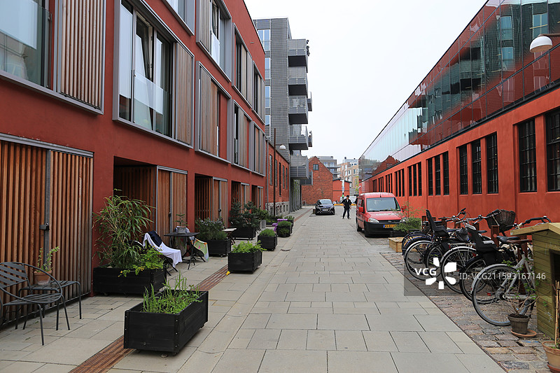 哥本哈根北港新城海洋城市风景图片素材