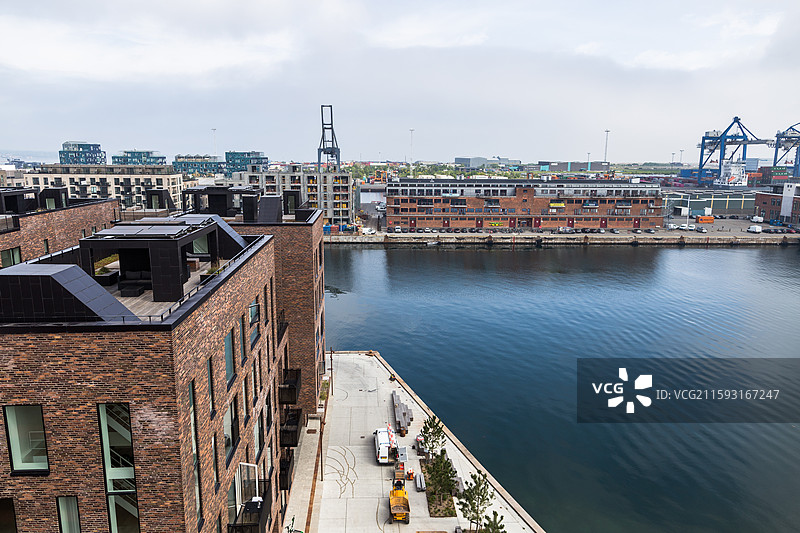哥本哈根北港新城海洋城市风景图片素材