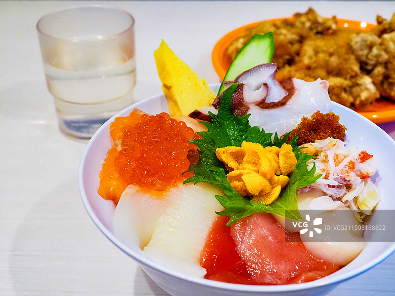 海鲜丼海鲜饭 刺身 北海道海鲜推荐图片素材