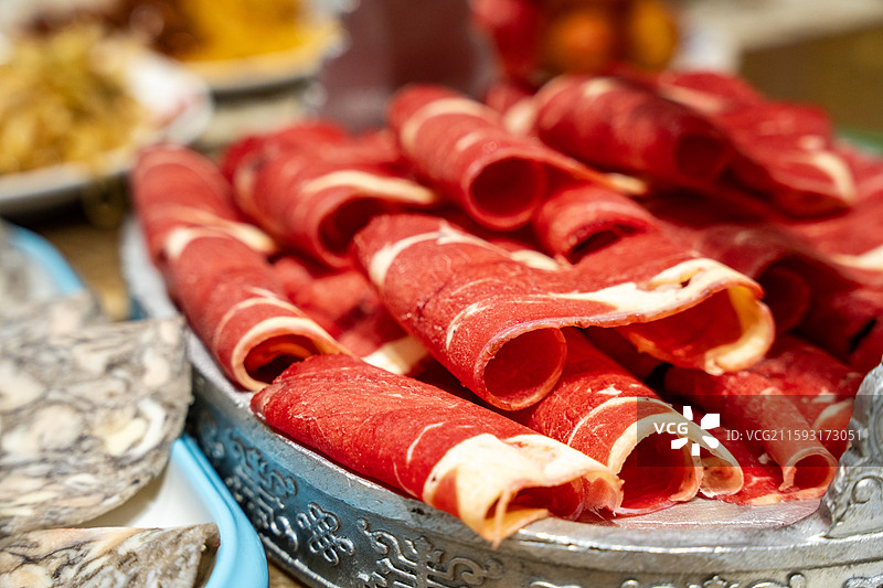 呼伦贝尔西旗鲜羊肉图片素材