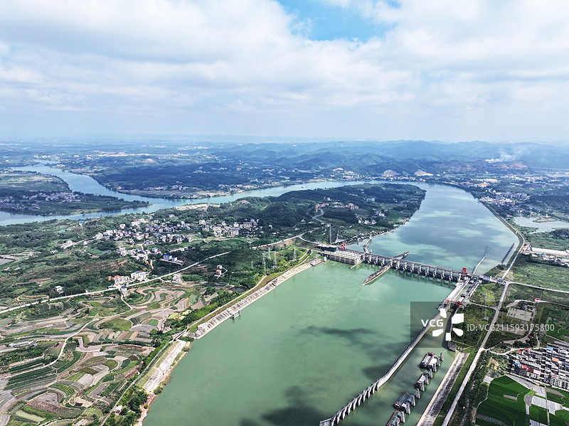 广西南宁三江口秋色宜人图片素材