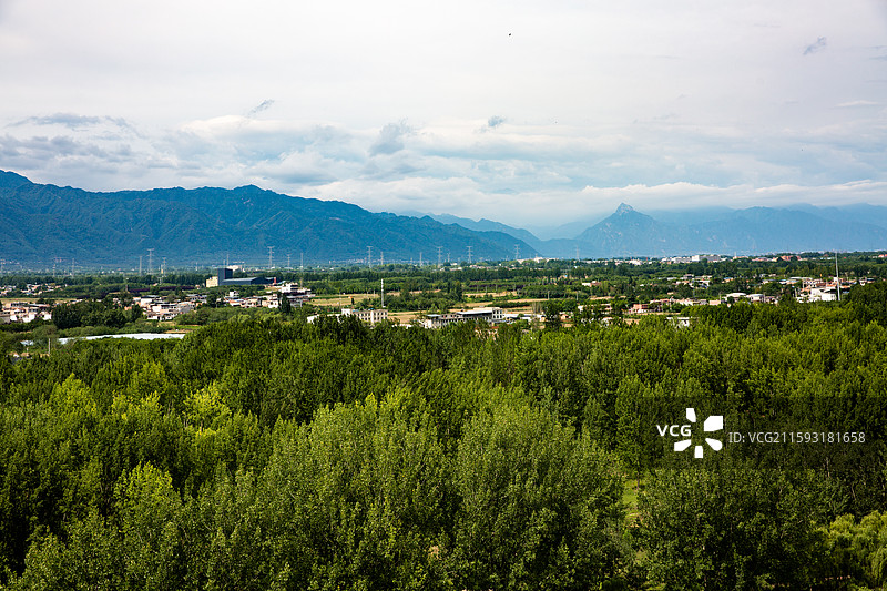 西安秦岭城乡结合部常宁宫区域图片素材