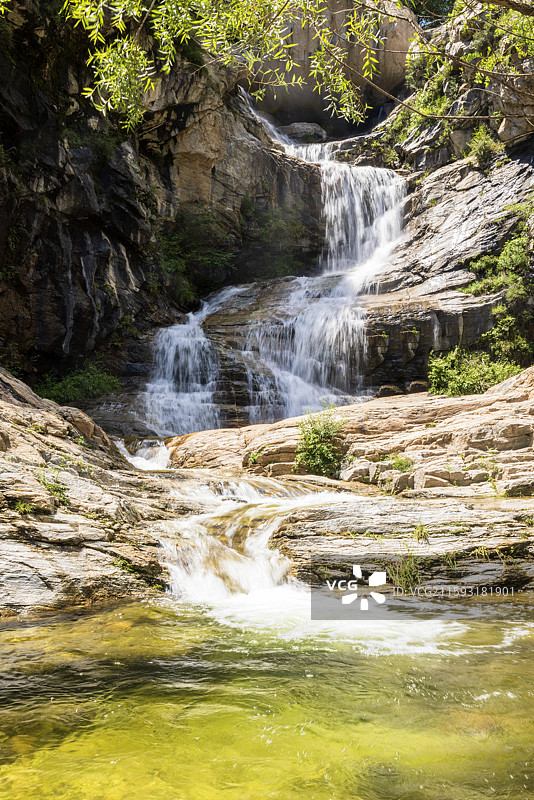 保定唐县潭瀑峡景区夏日风光图片素材