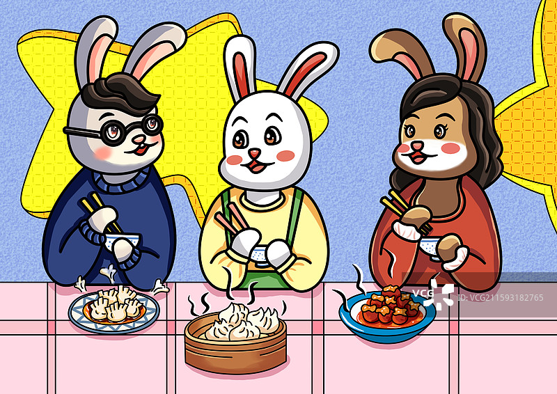 日常生活系列：阖家团聚图片素材