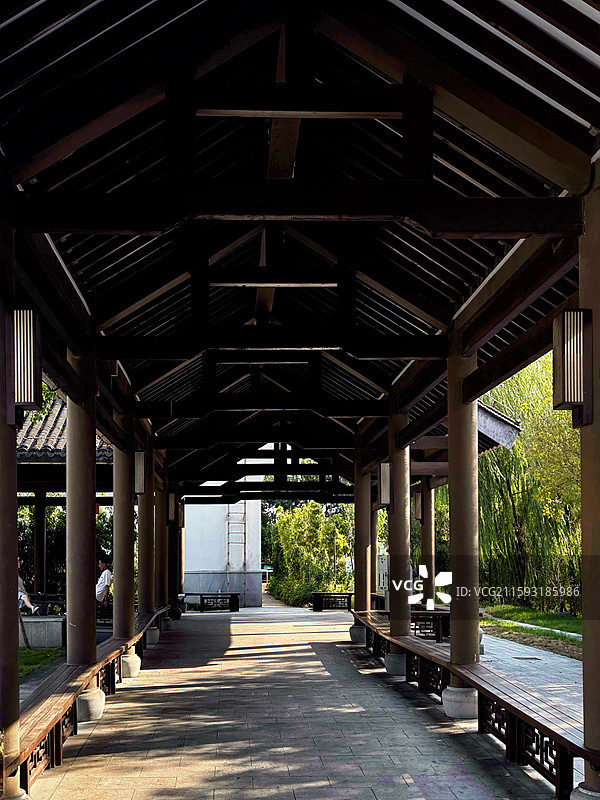 走廊（宁波镇海郑氏十七房）图片素材