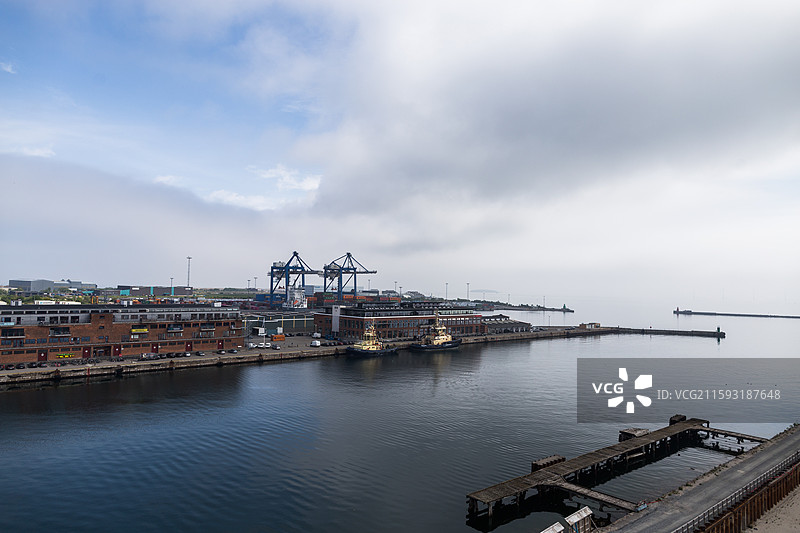 哥本哈根北港新城海洋城市风景图片素材