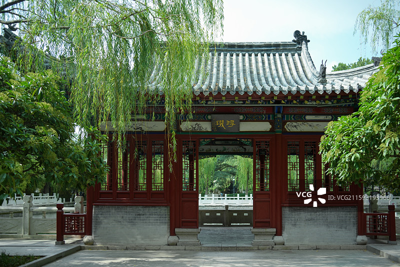 济南珍珠泉浮玑亭图片素材