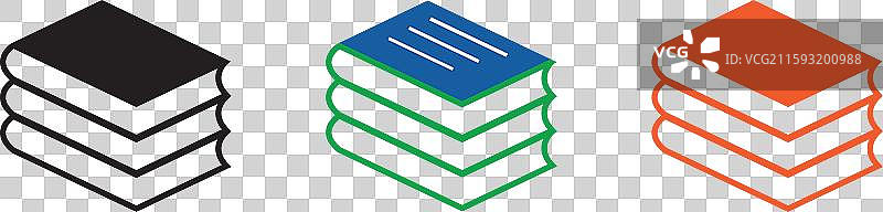 扁平书籍图标集符号图片素材