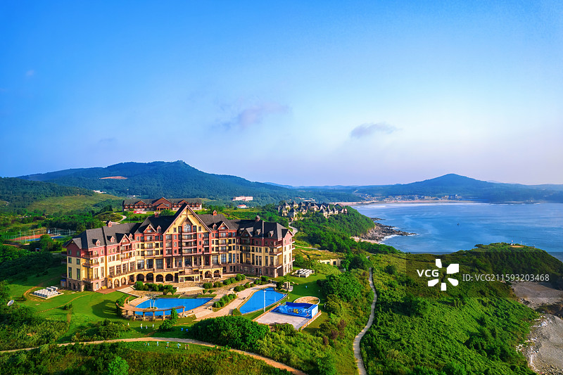 大连市长海县广鹿岛月亮湾发现王国度假酒店图片素材