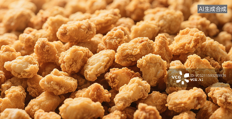 【AI数字艺术】炸鸡块鸡粒图片素材